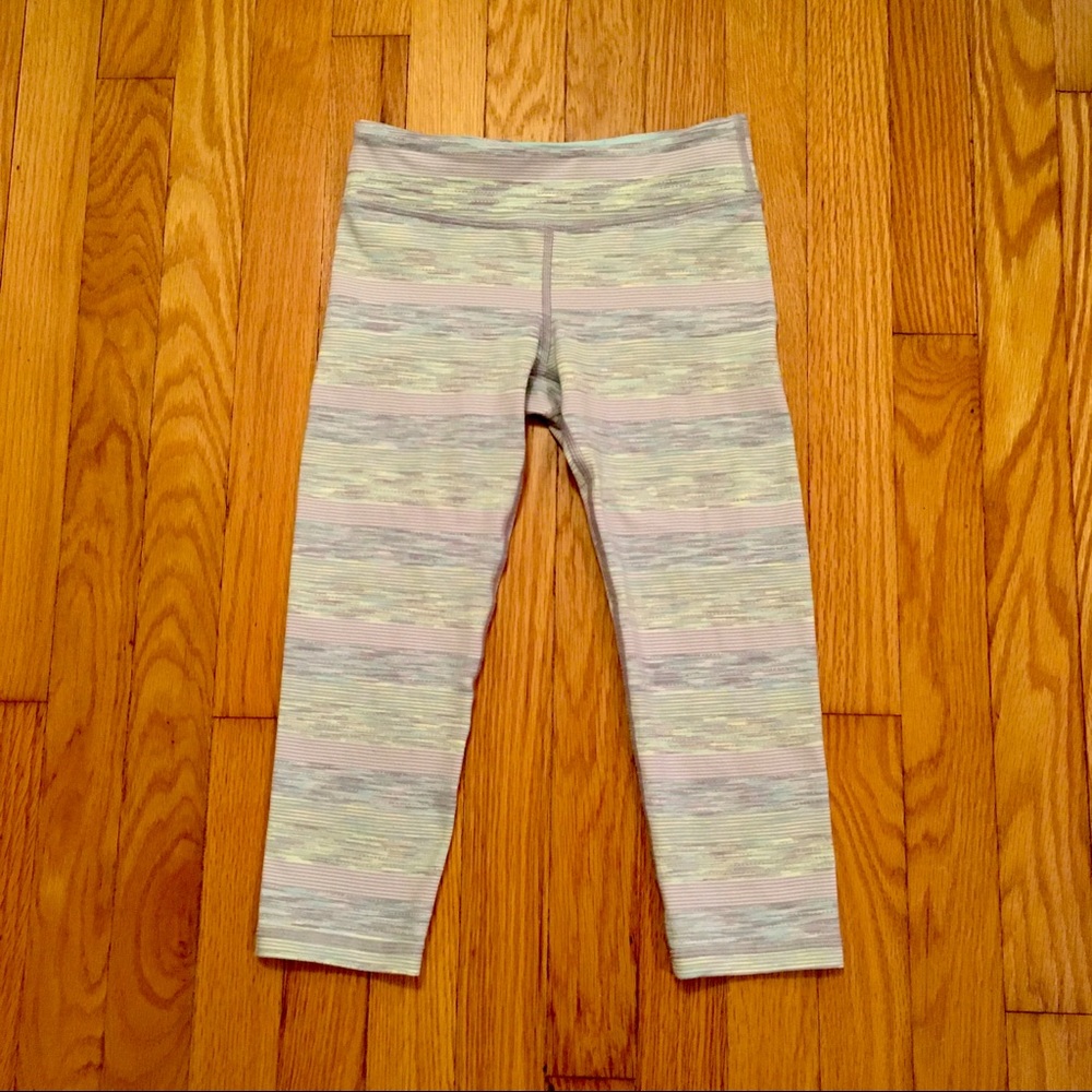 Ivivva By Lululemon Capri Leggings Space Dye Pastel Size 10